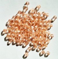 100 4mm Faceted Rosaline Bicone Beads